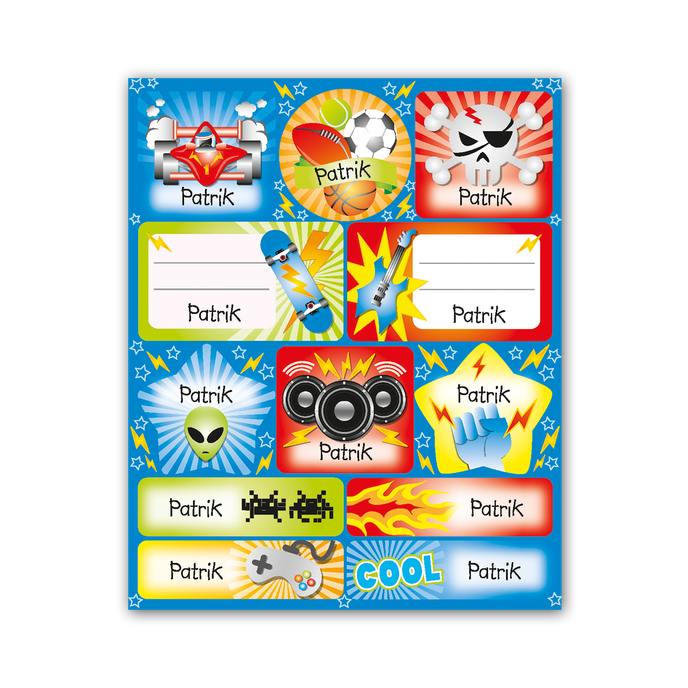 1114-0102 Trhací blok so samolepkami - 15 listov, Patrik