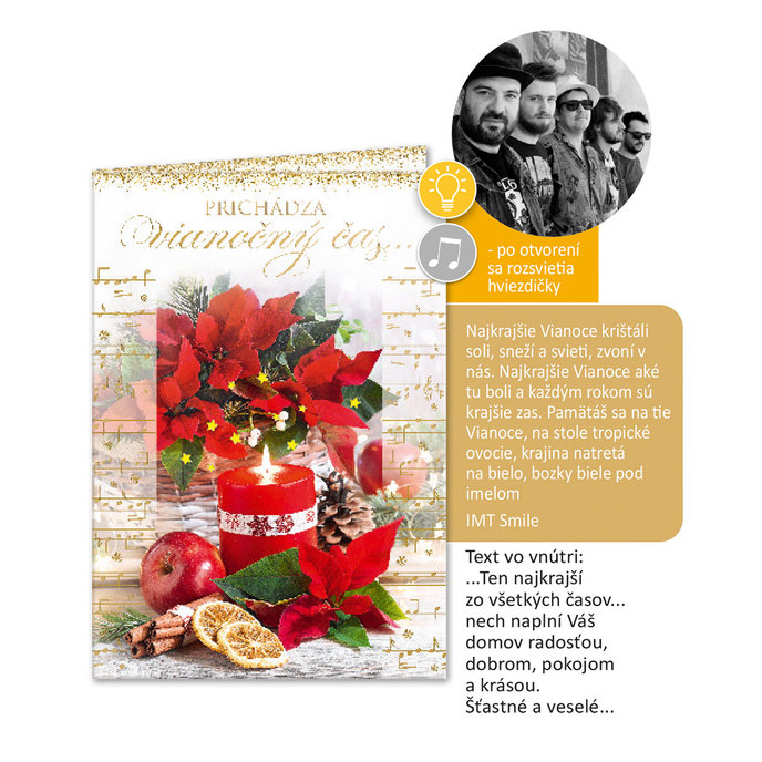 71-8022 Christmas greeting card music SK