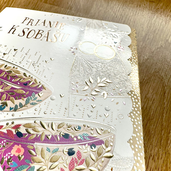 13-6164 Blahoprajná karta svadobná klopa na peniaze SK