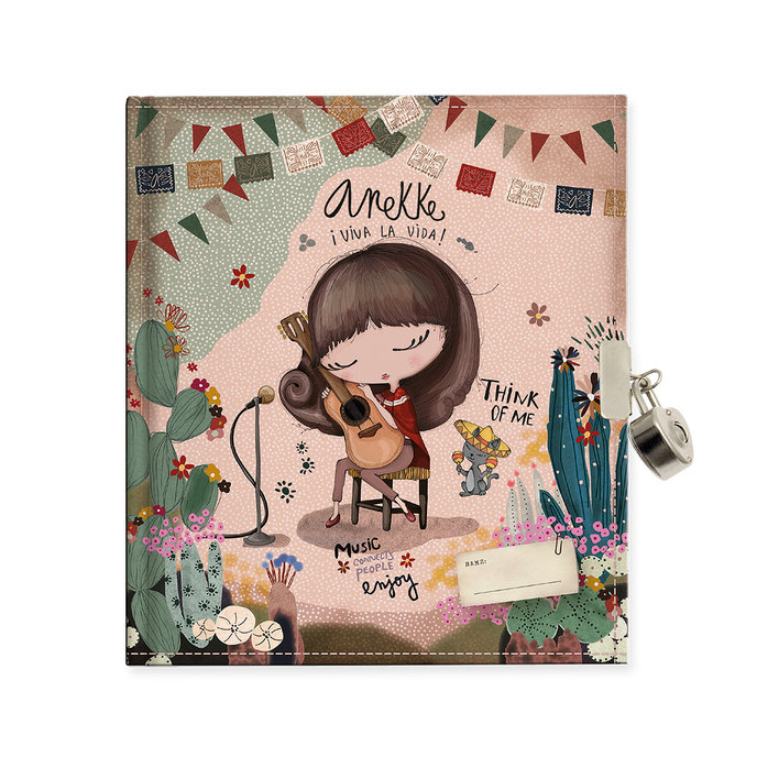 1438-0331 Notebook with lock lic. Anekke