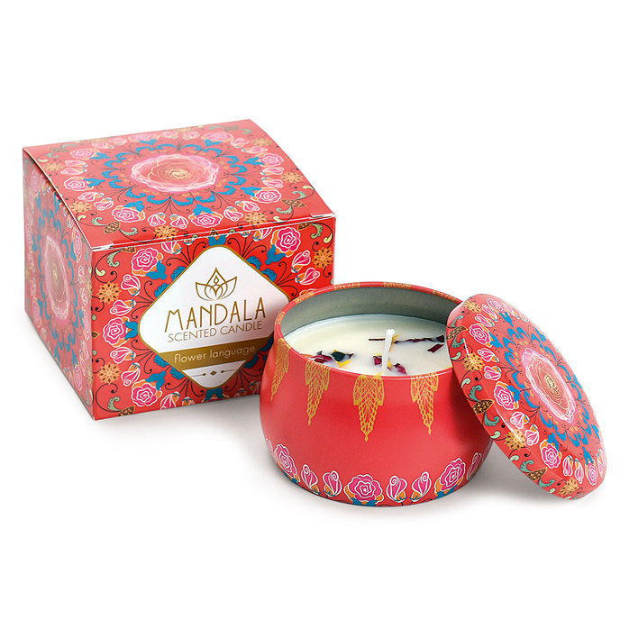 2358-0020 Mandala scented candle - ROMANTIC LANGUAGE OF FLOWERS