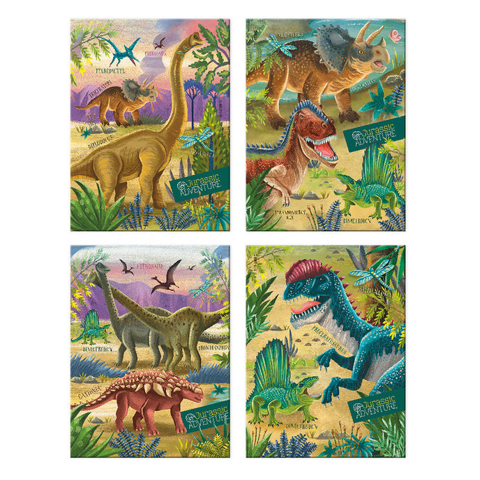 1111-0388 Trhací zápisník 9x12cm Jurassic ADVENTURE