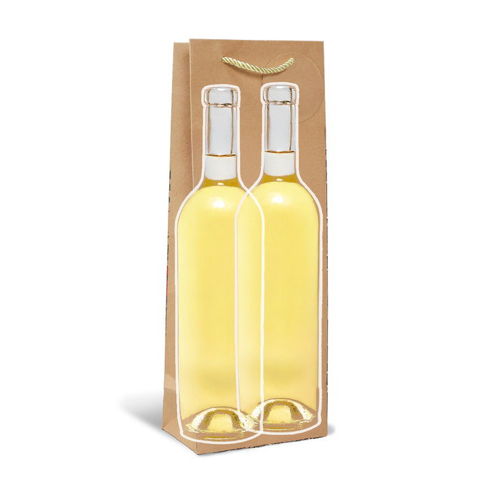 0835-0012 Gift bag fo wine SQUARE BOTTLE