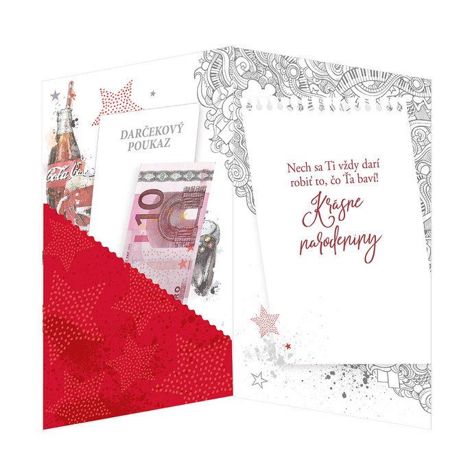 15-6390 Blahoprajná karta gratulačná klopa na peniaze SK/15