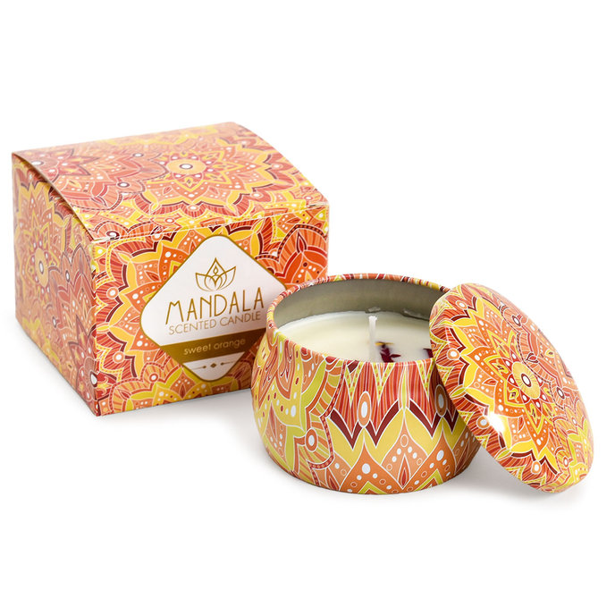 2358-0021 Mandala scented candle - SWEET ORANGE