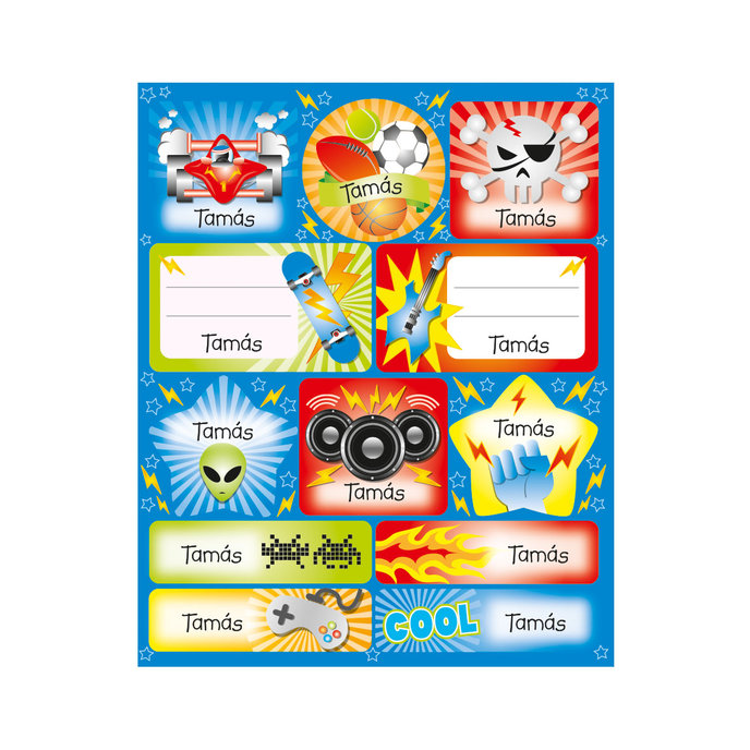 1114-0135 Trhací blok so samolepkami - 15 listov, Tamás