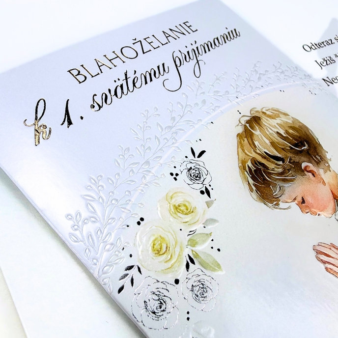 19-654 Greeting card with money flap SK/First holy communion