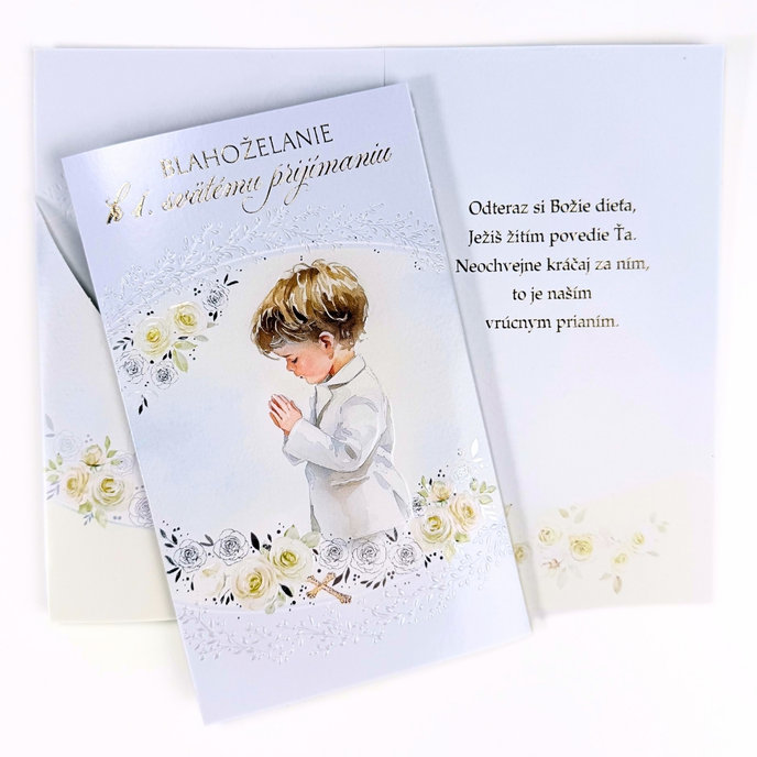 19-654 Greeting card with money flap SK/First holy communion