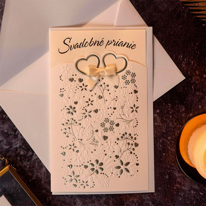 13-432A Blahoprajná karta svadobná  SK