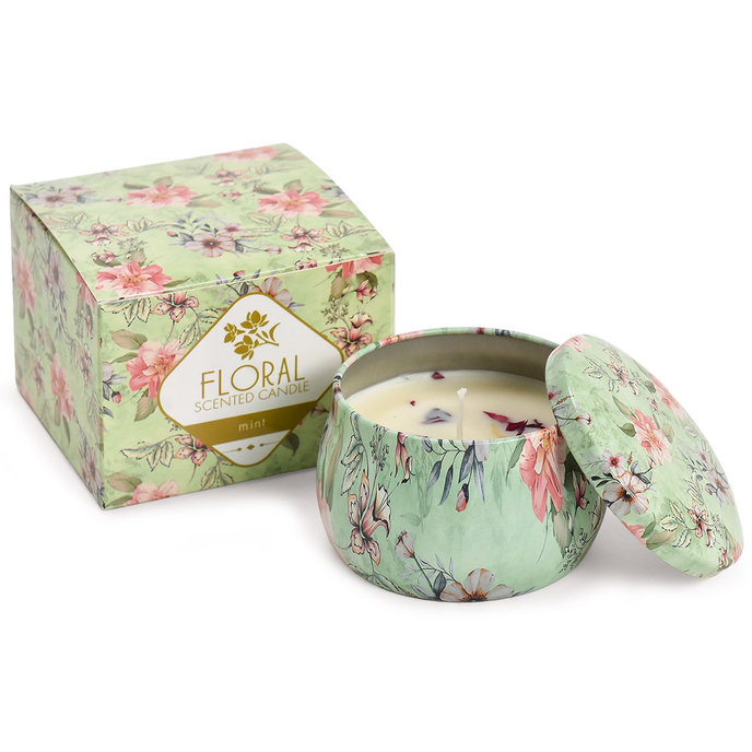 2358-0028 Floral candle - MINT