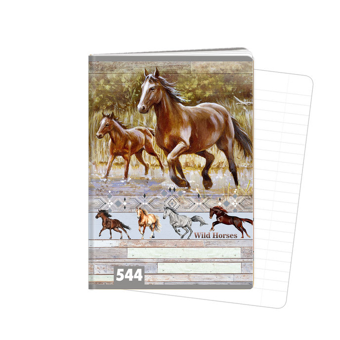 1592-0414 Zošit A5, 40 listov, TYP 544 Wild horses
