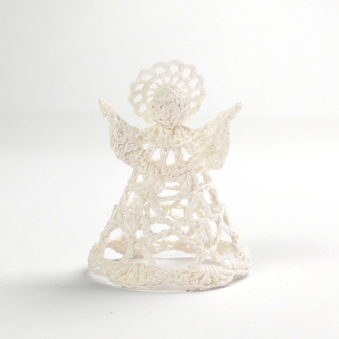 2306-1001 Christmas decoration - crocheted angel, box of 10 pcs