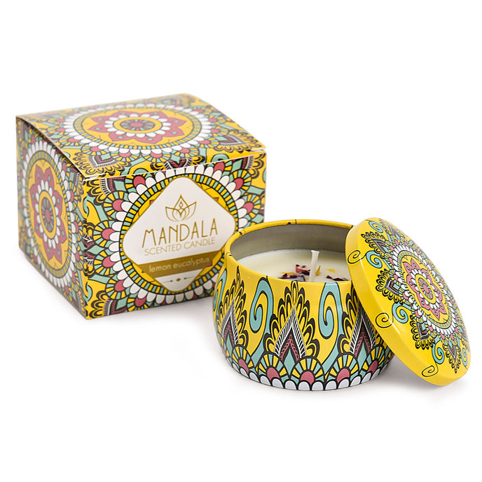 2358-0023 Mandala scented candle - LEMON EUCALYPTUS
