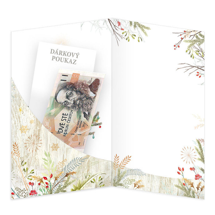 11-6490 Christmas greeting card card with leap EN