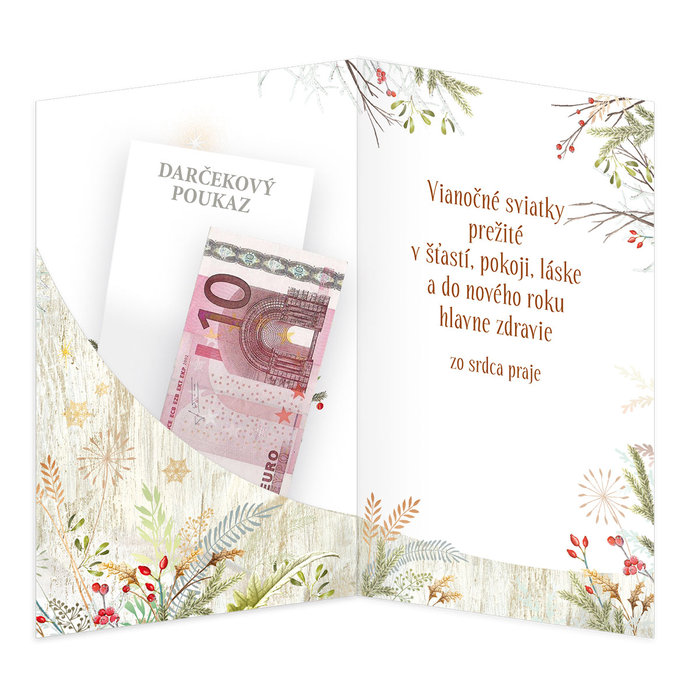 11-6490 Christmas greeting card card with leap SK