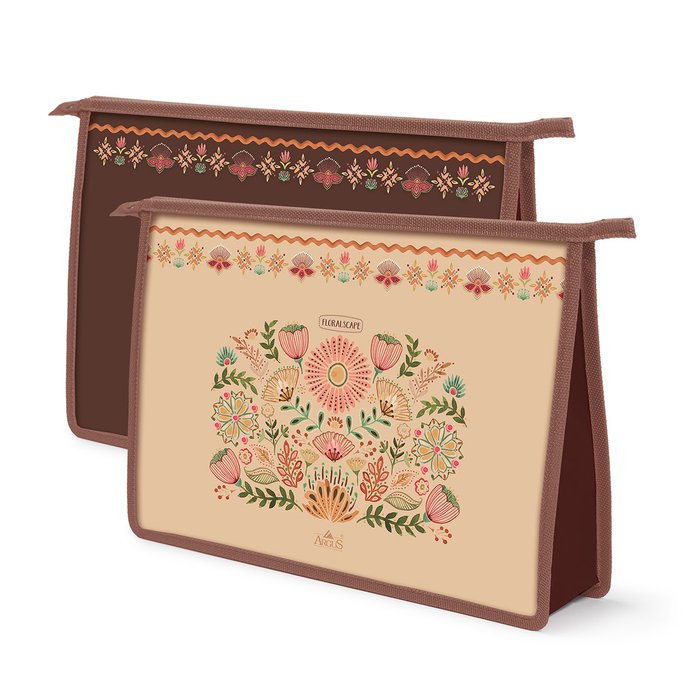 1662-0389 Zipper case A4+ Floral scape