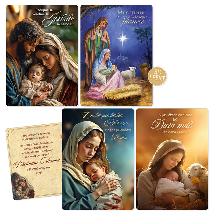 0611-0327s Pohľadnica vianočná 3D SK