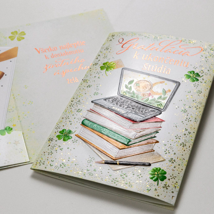 18-6010 Blahoprajná karta k ukončeniu štúdia klopa na peniaze SK
