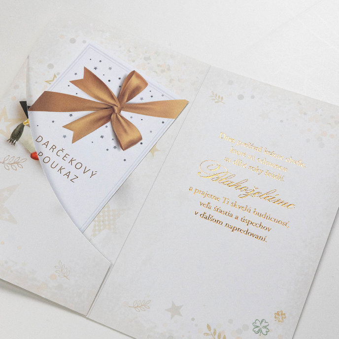 18-6006 Blahoprajná karta k ukončeniu štúdia klopa na peniaze SK