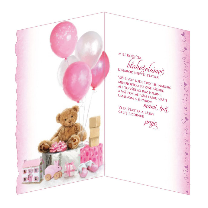 16-639 Blahoprajná karta k narodeniu dieťaťa  SK