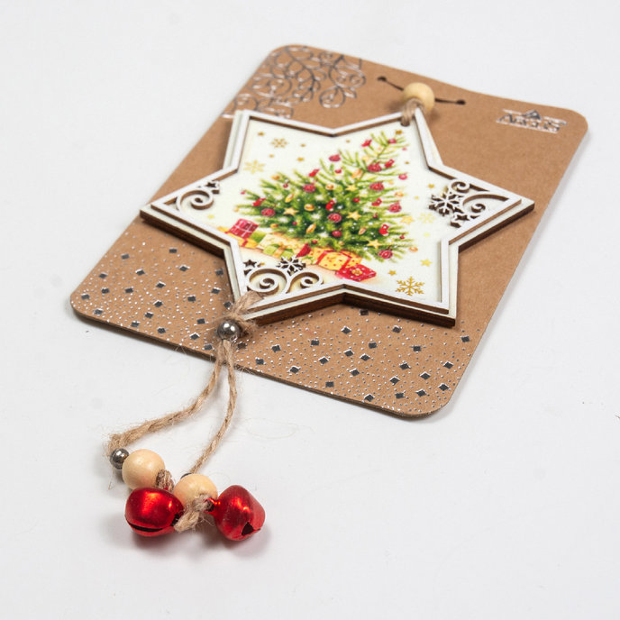 2357-1002 Vianočná drevená dekorácia