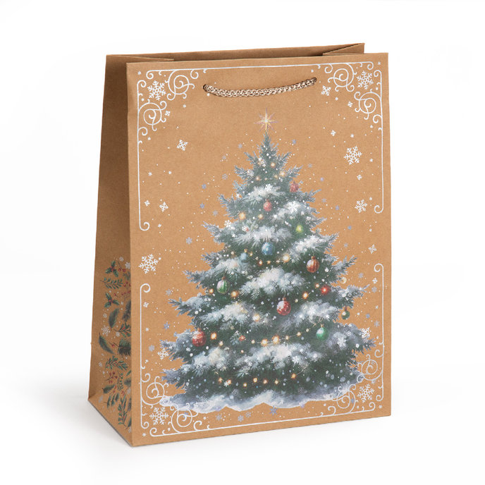 0854-0092 Darčeková taška vianočná NATUR