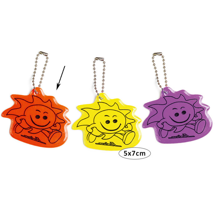 8113-0002 Reflective sun pendant, orange
