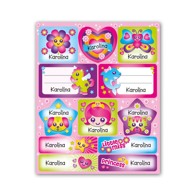 1114-0037 Tear-off block with stickers - 15 sheets, Karolína