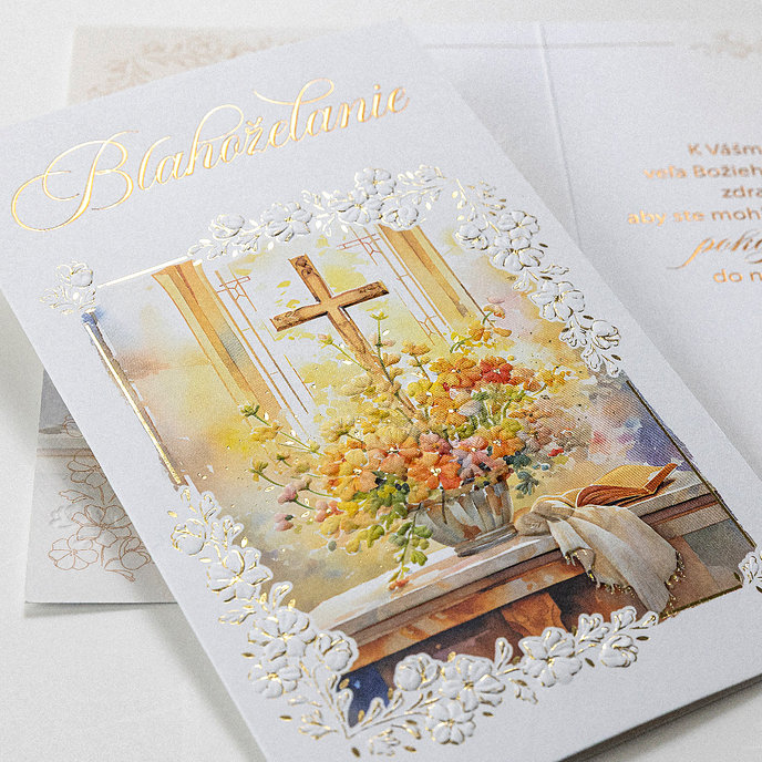 19-652 Blahoprajná karta náboženská SK