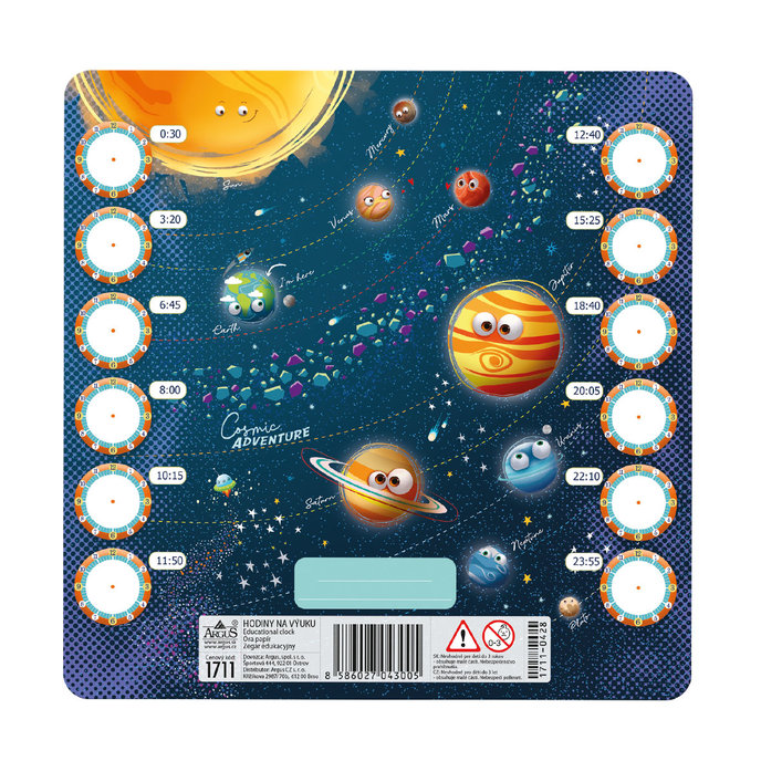 1711-0428 Hodiny na výuku Cosmic adventure