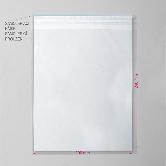 2006-8901 Bag PP transparent, 20x24cm, self-adhesive flap