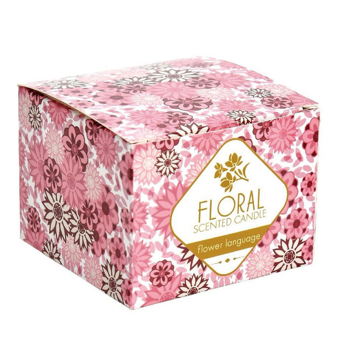 2358-0030 Floral candle - ROMANTIC LANGUAGE OF FLOWERS