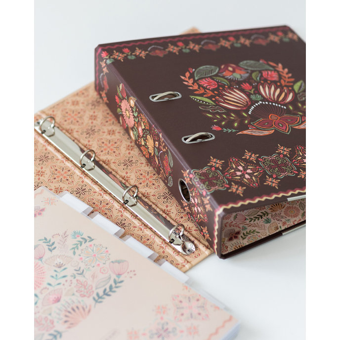 1671-0389  Ring binder A4 Floral scape