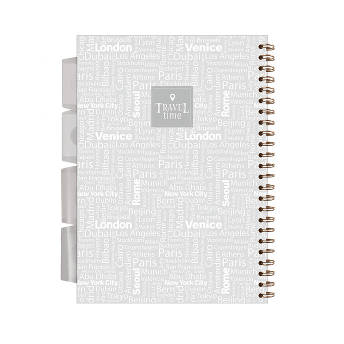 1546-0431 Špirálový zošit A5 s rozraďovačom Travel Time