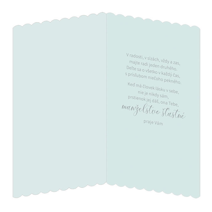 13-434B Blahoprajná karta svadobná SK