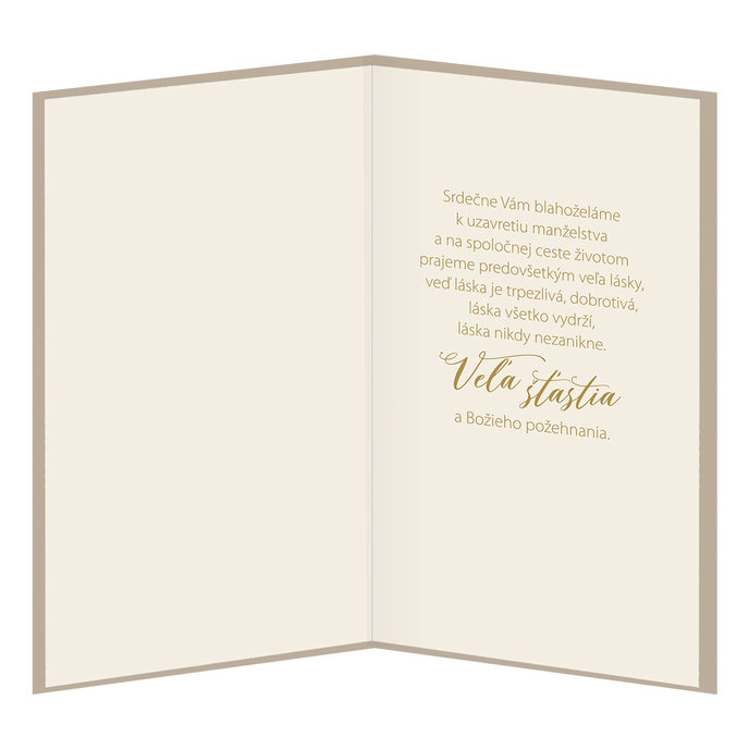 13-432D Blahoprajná karta svadobná  SK
