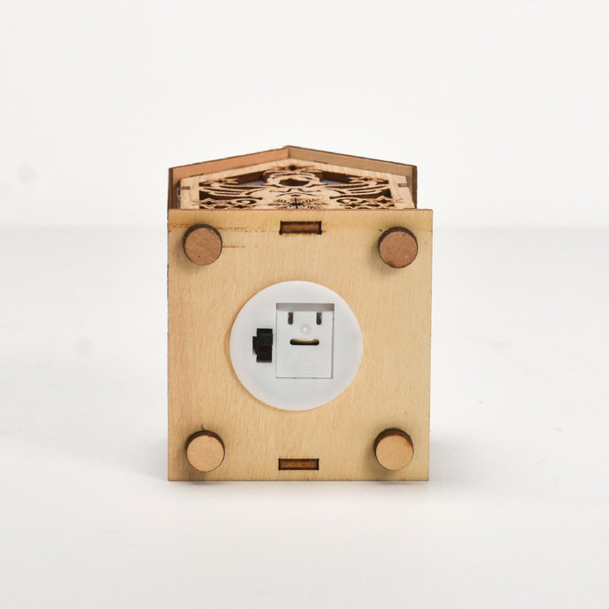 2370-0002 Vianočná dekorácia s LED svetlom - domček