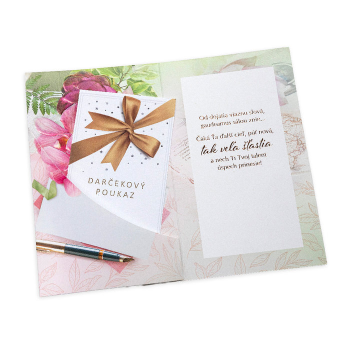 18-6008 Blahoprajná karta k ukončeniu štúdia klopa na peniaze SK/Stužková