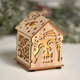 2370-0001 Vianočná dekorácia s LED svetlom - domček