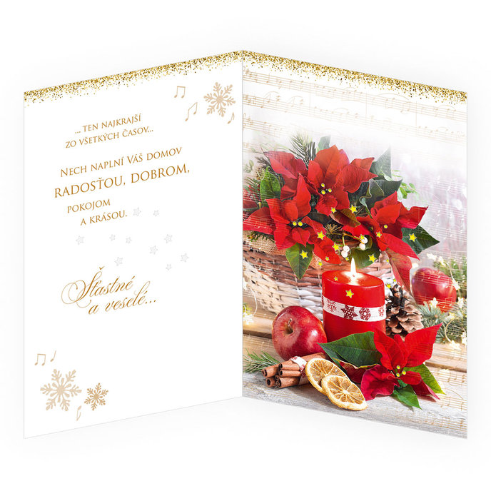 71-8022 Christmas greeting card music SK