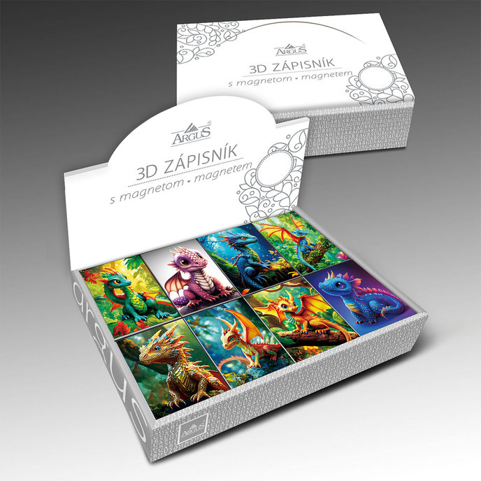 1116-0001 Trhací zápisník s magnetom 3D efekt
