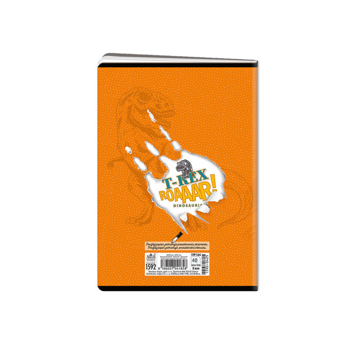 1592-0425 Zošit A5, 40 listov, TYP 544 Roaaar!