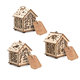 2370-8001 Christmas decoration with LED light - house, 12ks mix