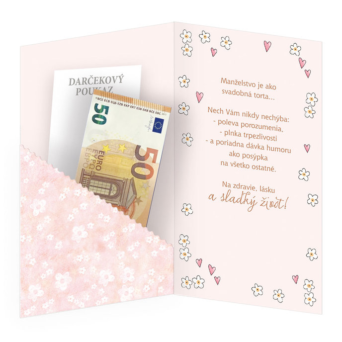 13-6179 Wedding greeting card with money flap SK