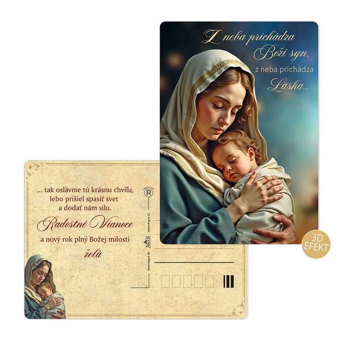 0611-0327s Pohľadnica vianočná 3D SK