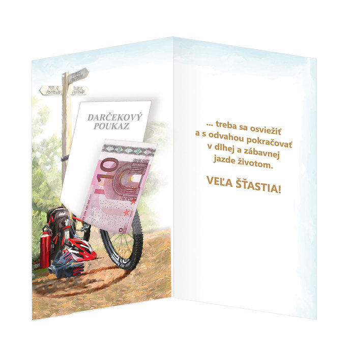 15-6497 Blahoprajná karta gratulačná klopa na peniaze SK/40