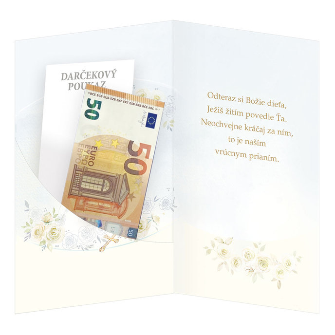 19-654 Greeting card with money flap SK/First holy communion