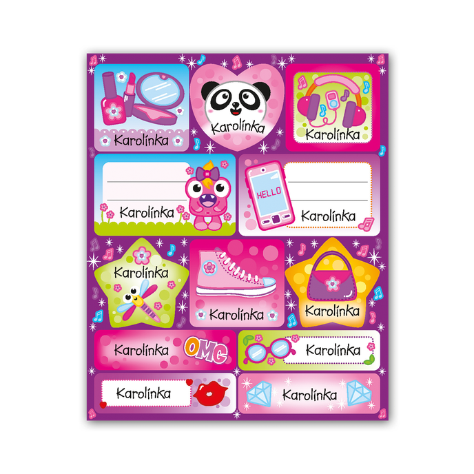 1114-0108 Trhací blok so samolepkami - 15 listov, Karolínka