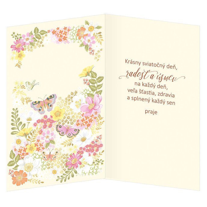 15-6598 Blahoprajná karta gratulačná SK/Meniny