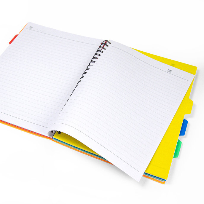 1552-0015 Špirálový zošit A4 s rozraďovačom